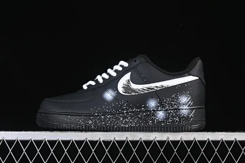 All categories Nk Air Force 1 Air Force series Nk Air Force 1 Low Air Force low top Nike Air Force 1'07 Low Two-dimensional theme Black space Air Force 1 low-top casual sneakers ZH0316-101
